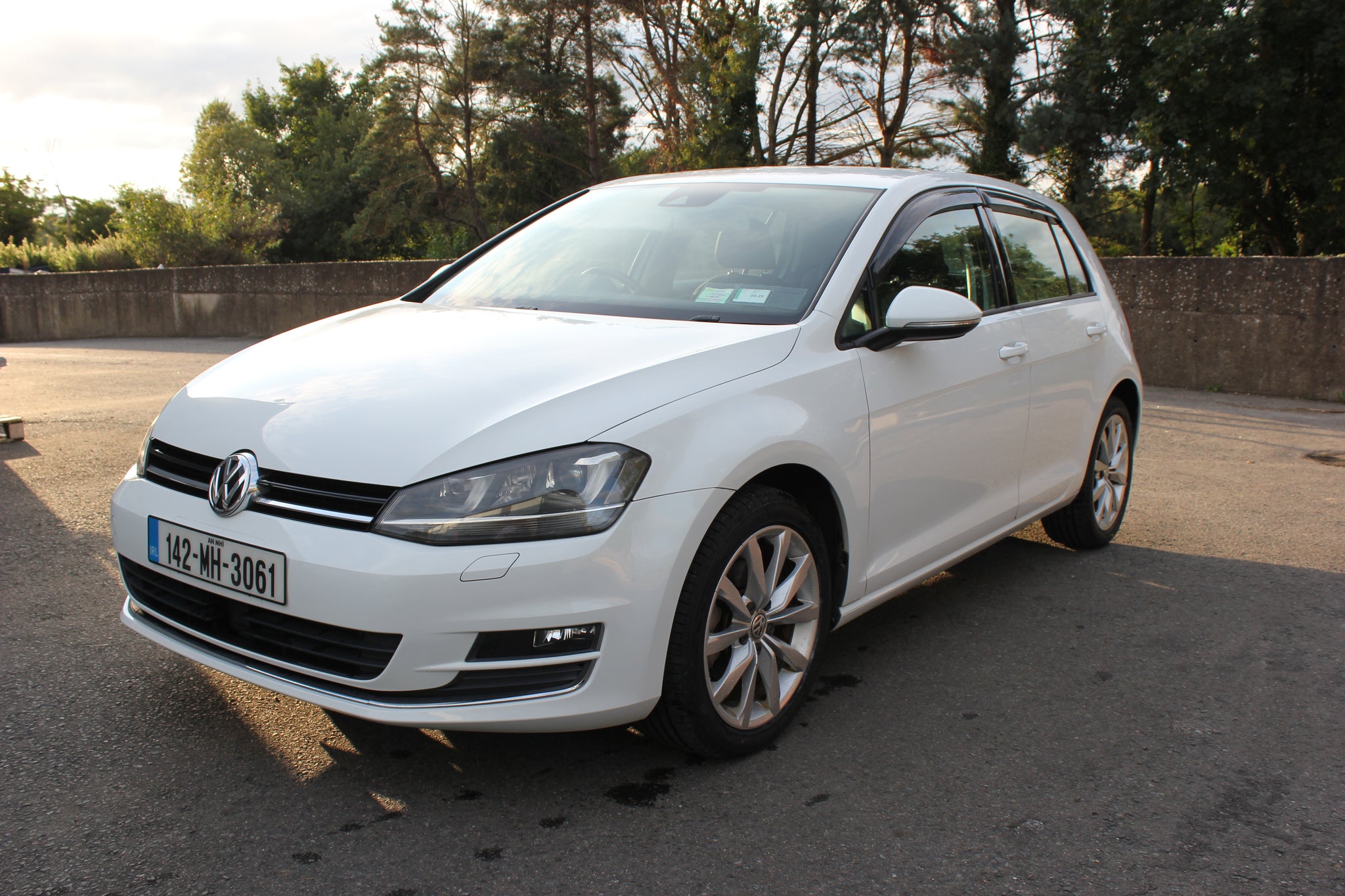 White VW Golf