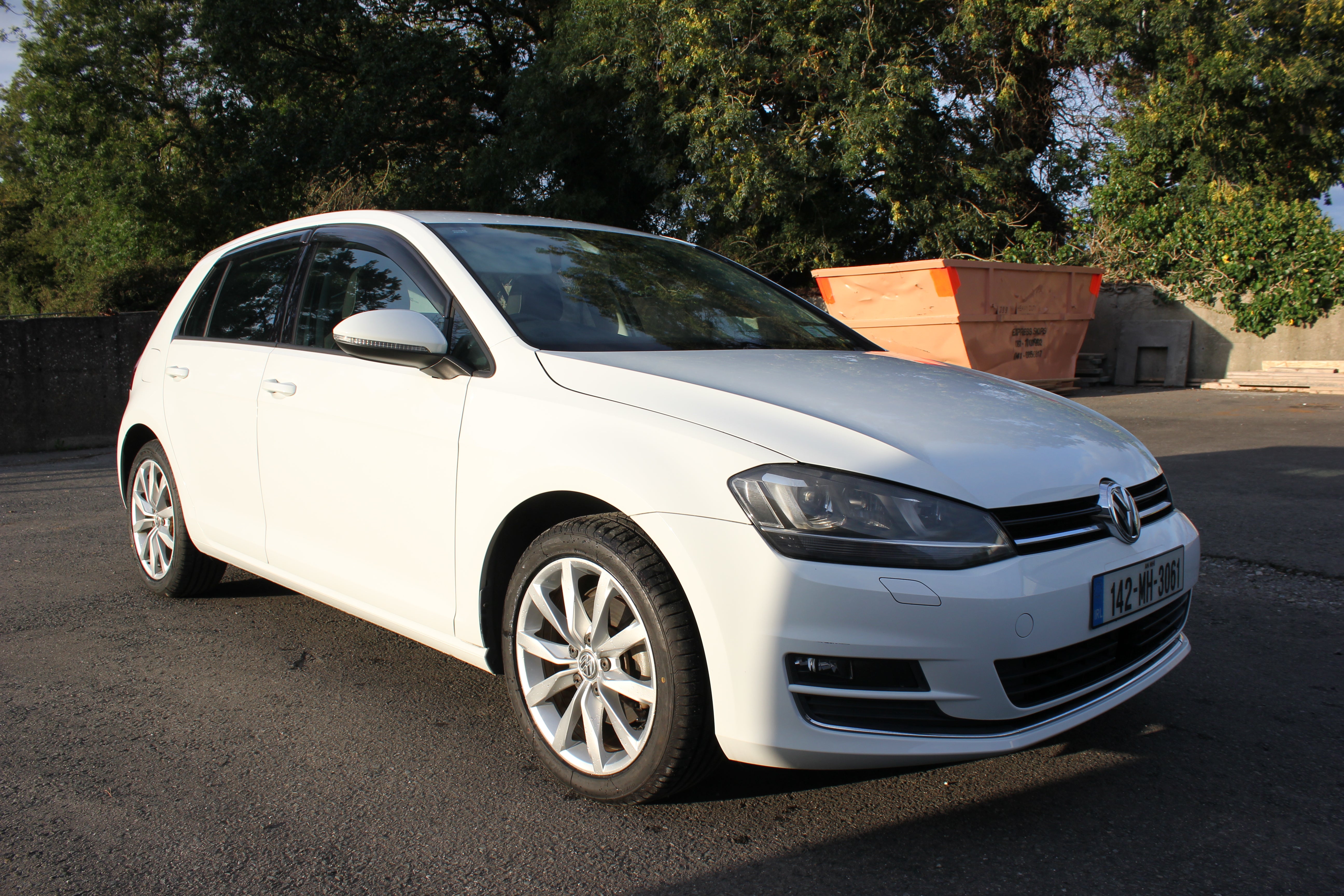 White VW Golf
