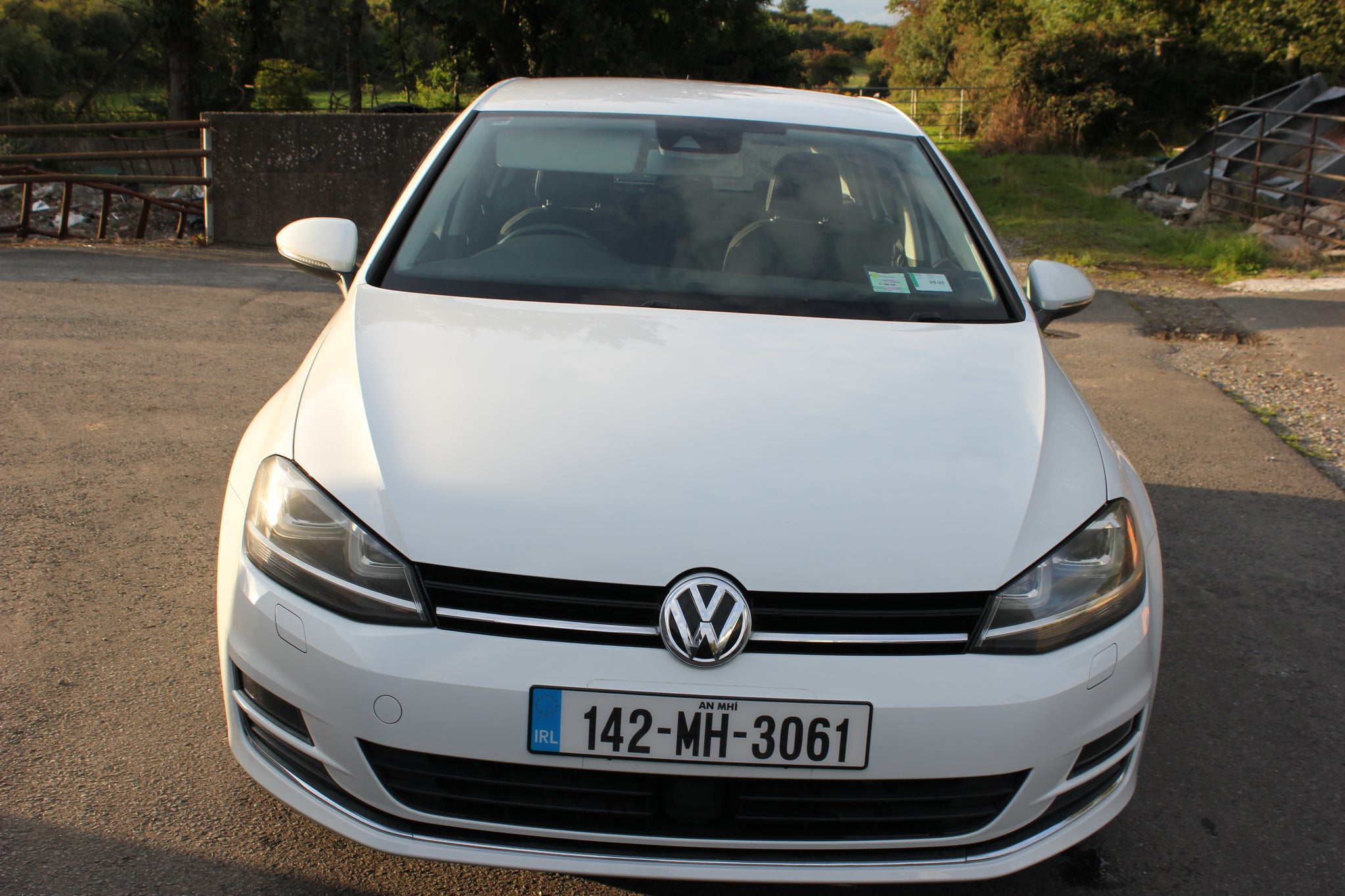 White VW Golf