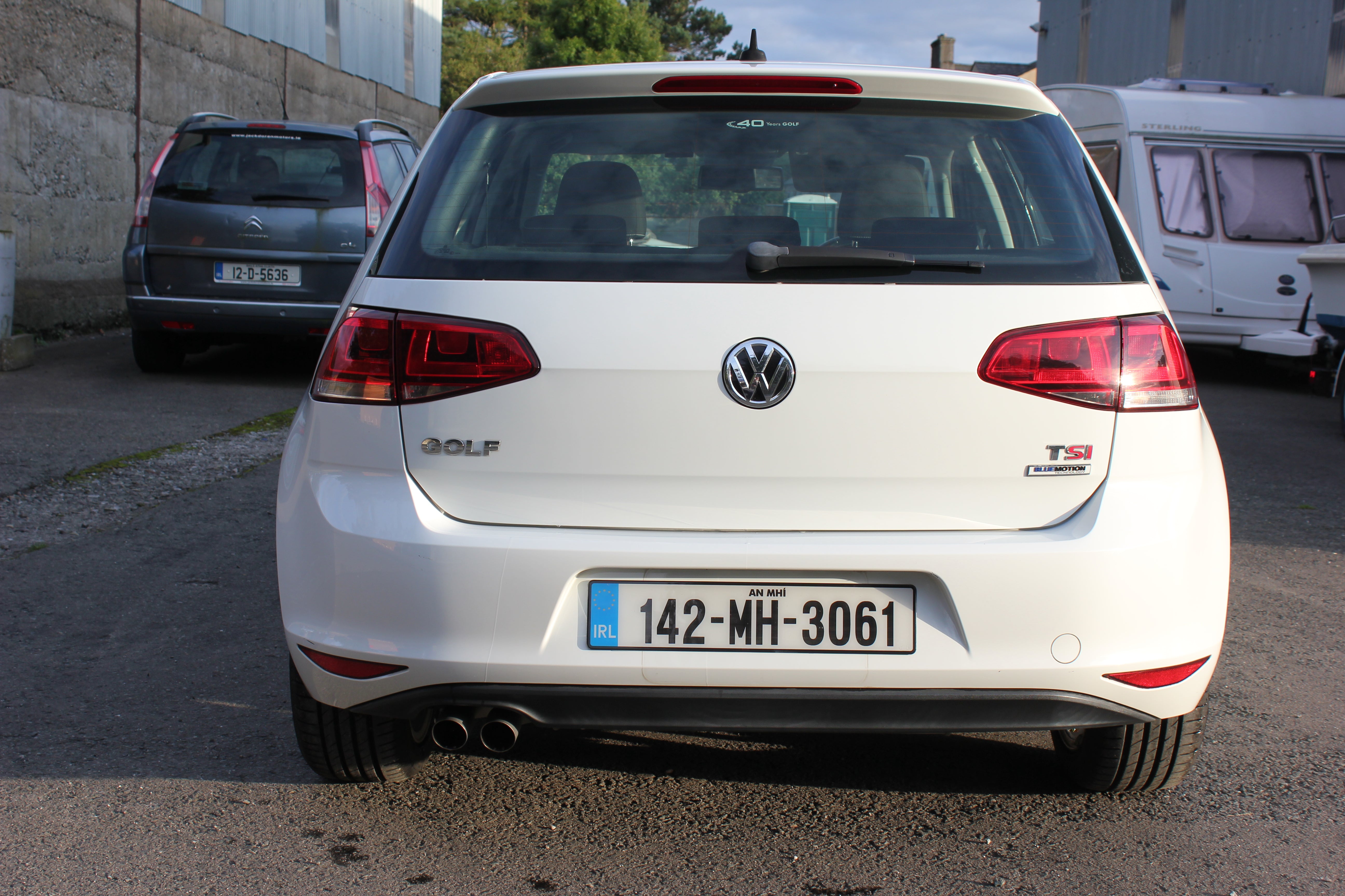 White VW Golf
