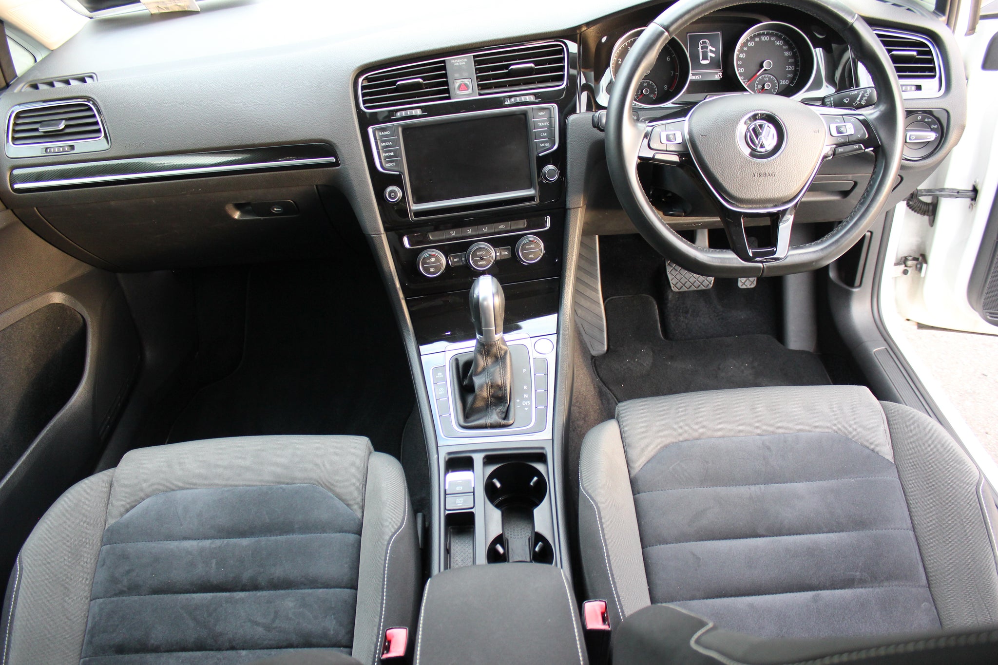 White VW Golf