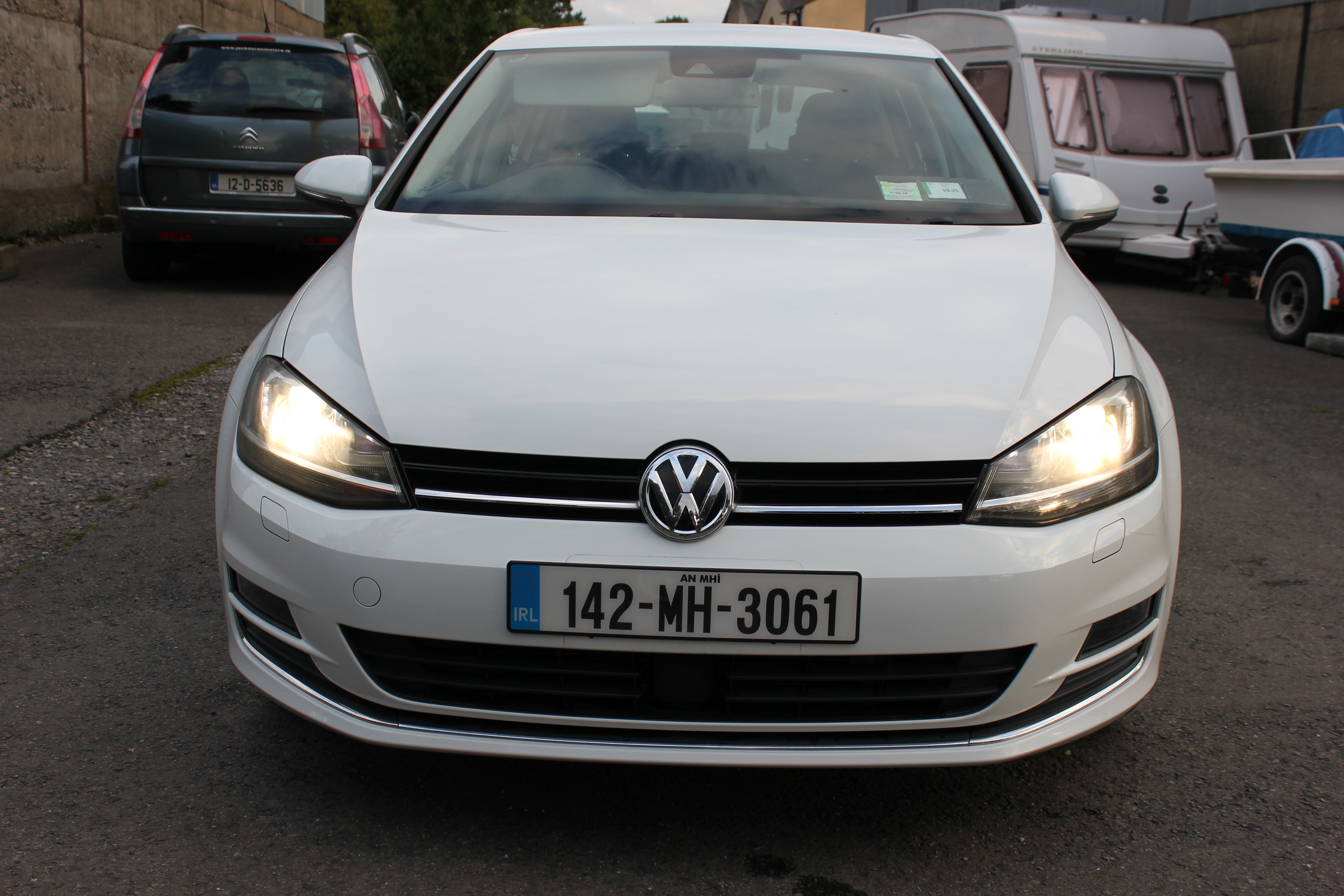 White VW Golf