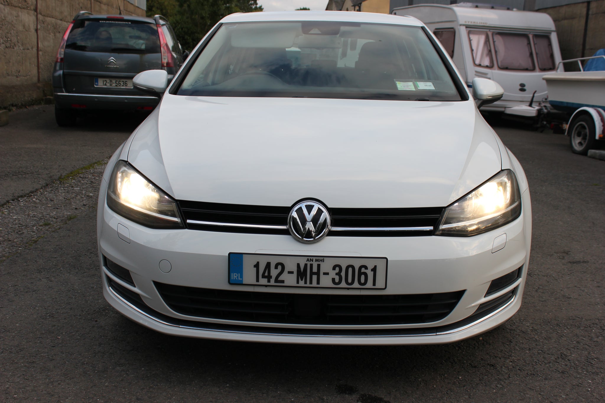 White VW Golf