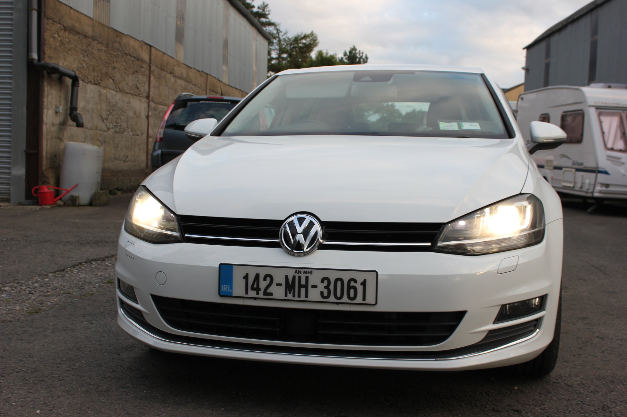 White VW Golf